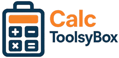 Favicon icon of Calc ToolsyBox showing a minimal calculator with plus, minus, multiply, and divide symbols in a navy-blue and orange palette.